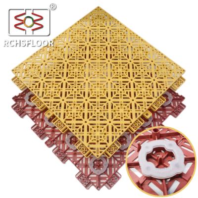 Non Slip Waterproof Interlocking Plastic Floor Tiles PP Tiles For Tennis Court
