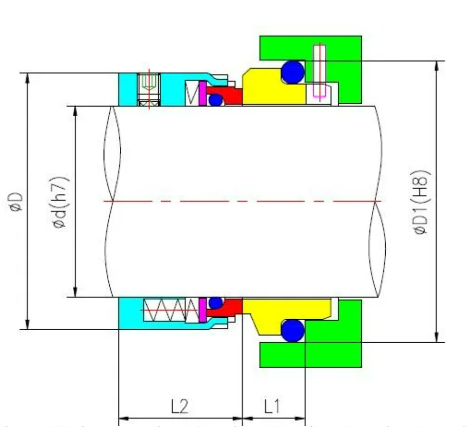 Tipo M7n Bomba Burgma Nn M7n Primavera de onda Selo mecânico