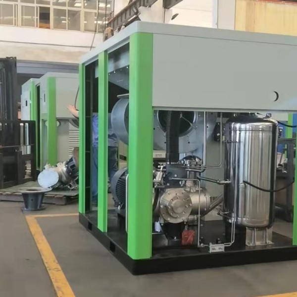 a lubrificação da água 110kW óleo o compressor de ar livre do parafuso para a planta do empacotamento de alimento