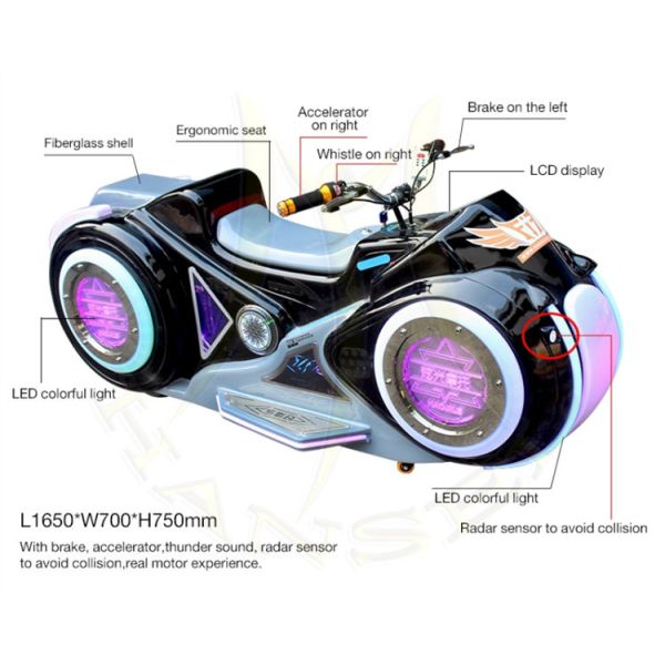 Hansel amusement park equipment kids fiberglass motorcycle rides