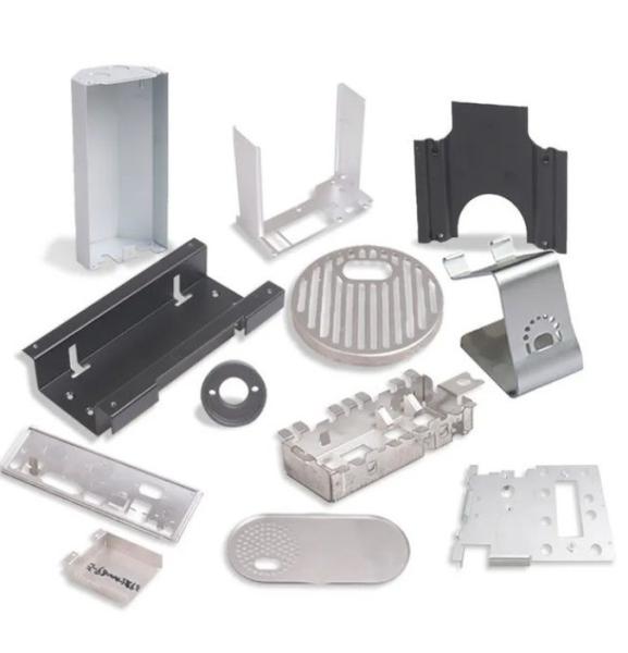 Precision Steel Plate Fabrication Silver CNC Housing Galvanized Electroplating