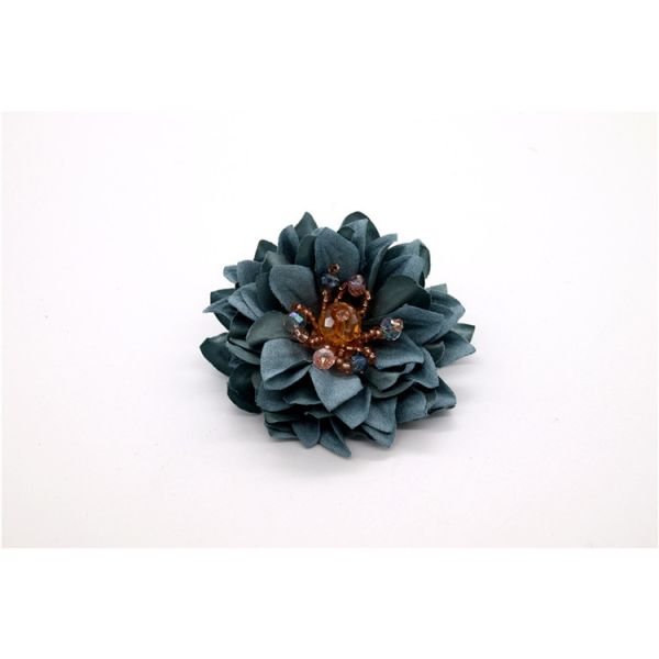 Hand Sintered Edge Flower /girl flower made of satin ribbons/Hand-simulated flower Various colors Fabric, wool