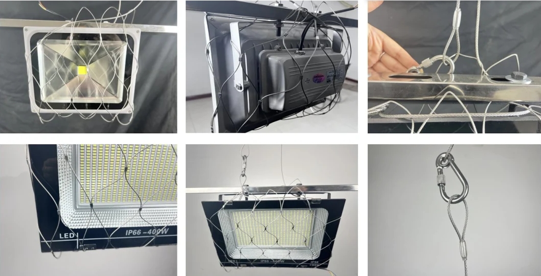 SUS316 Сеть безопасности для кабельной проволоки, используемая для люминесцентных ламп