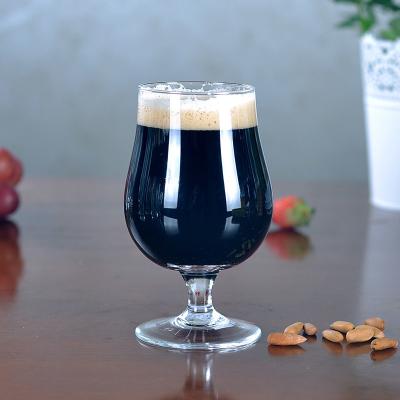 390ml Belgian Ale Glasses , Belgian Beer Glassware With Short Stem