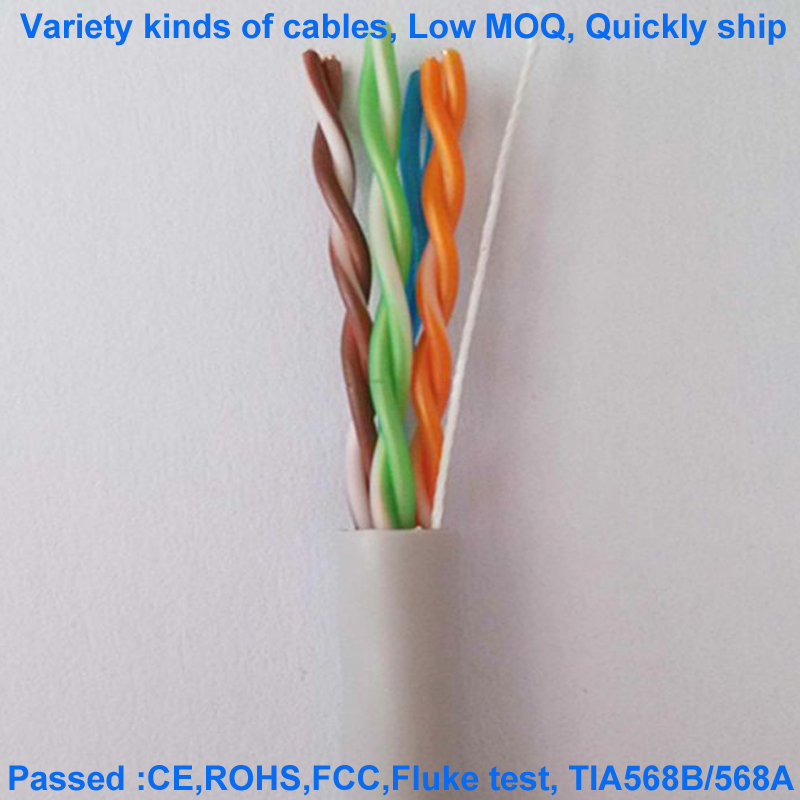Не защищаемый HDPE кабеля 24AWG UTP сети галоида свободный CAT5E