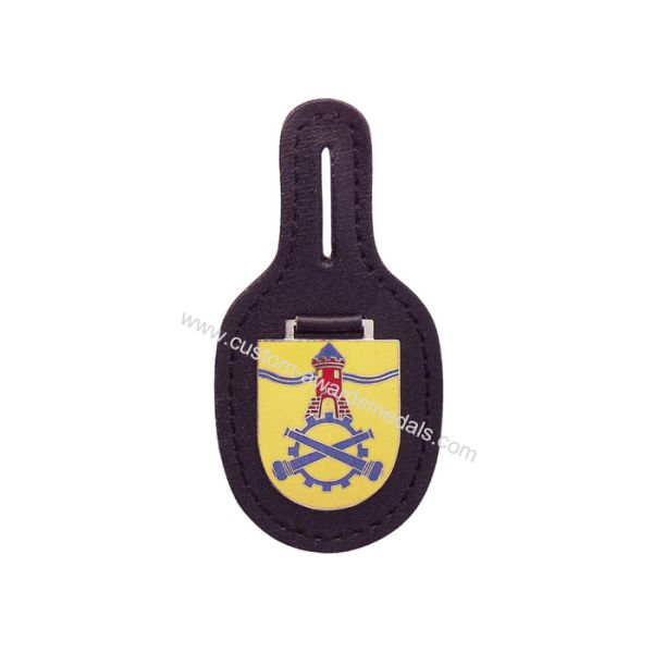 2D or 3D Brass, Copper or Zinc Alloy Leather Pocket Badge material with Nickel Plating