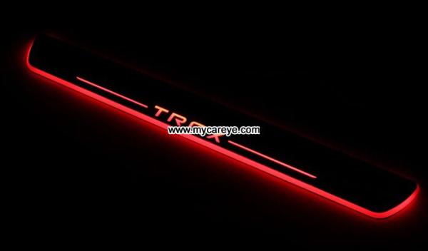 Holden Trax Car accessory stainless steel scuff plate door sill plate lights LED