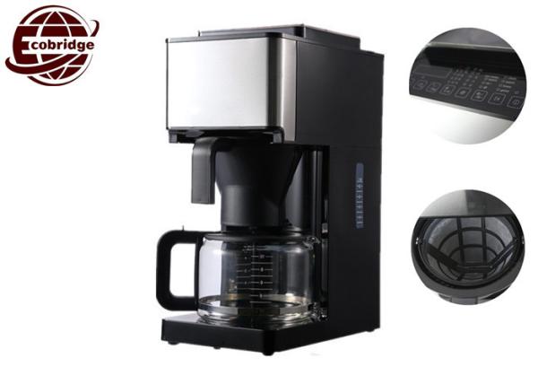 Custom Home Coffee Machines Auto Grind Coffee Maker With Black Silver Durable