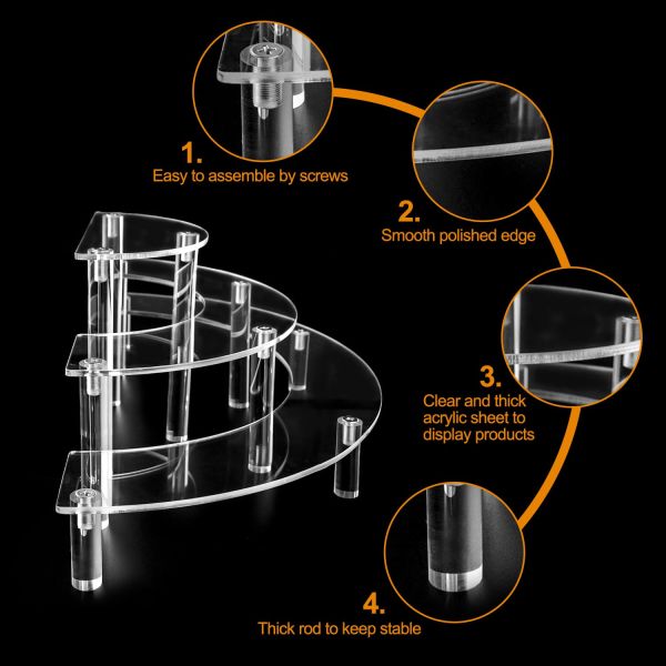 Прозрачные акриловые стенные полки для детей