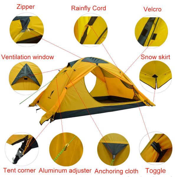 2.59kg Breathable 210T Polyester Outdoor Camping Tent