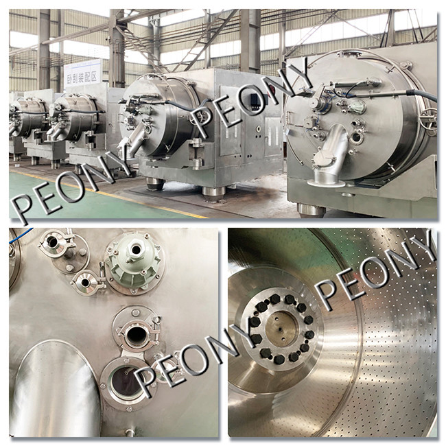 Центрифуга разрядки 1600rpm горизонтальная Peeler GMP для твердого жидкостного разъединения