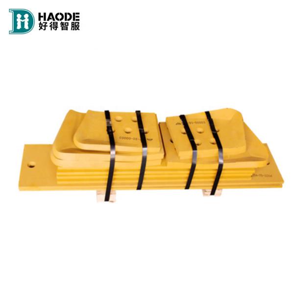 HAODE Manufacture SD13/SD16/SD22/SD32/SD42 Double Bevel Flat Motor Grader Blade Cutting Edge in Yellow