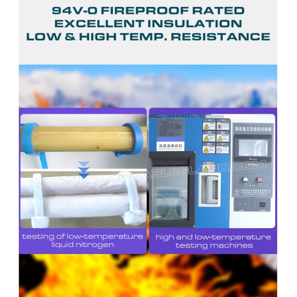 Blue Teflon Cable Tie 200 x 4.8mm, 94V-0 ETFE Cable Tie 50 Lbs Chemical Resistant Tefzel Cable Tie for Extreme Environments