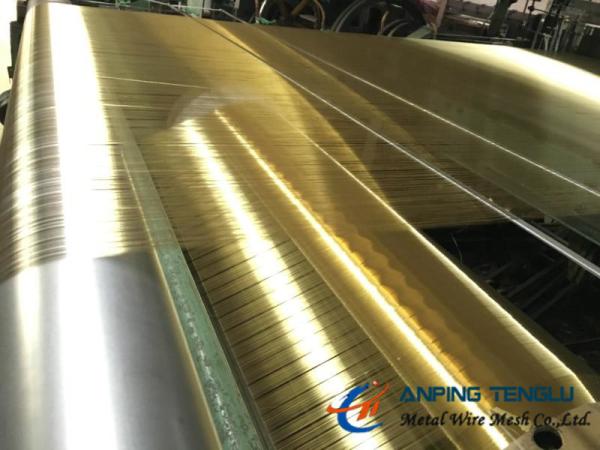 60Mesh Plain Weave Brass Wire Cloth, 0.10-0.19mm Wire, H65(65%Cu35%Zn)
