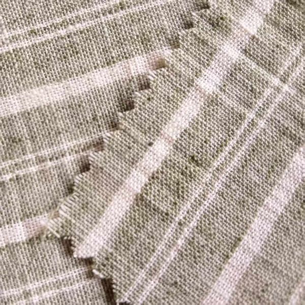 Polyester Plain Weaving Stripe Pattern Hand Feel Imitate Linen