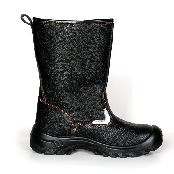 Shengjie черная ткань рельефная коровая кожа высокая резка заживление шнурки с стальной PU подошвой защитные ботинки безопасности