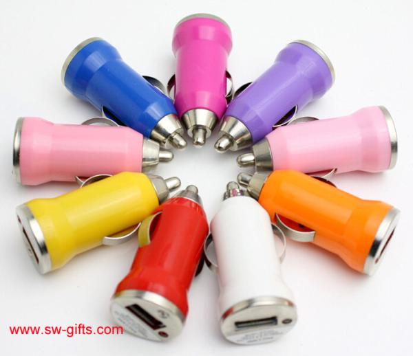 Promotion Bullet Mini USB Car Charger Universal Adapter for iphone 5S 6 6S Plus Samsung