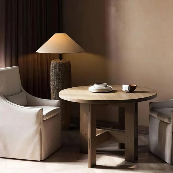 Wholesale Customized Retro Ceramic Fabric Attic Living Room Bedroom LED Standing Lamp Floor Lamp Desk Light
