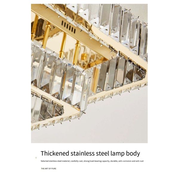 JYLIGHTING Lustre de restaurant et de plafond à LED moderne pour salon intérieur en fer, plafonnier LED en cristal pour salon