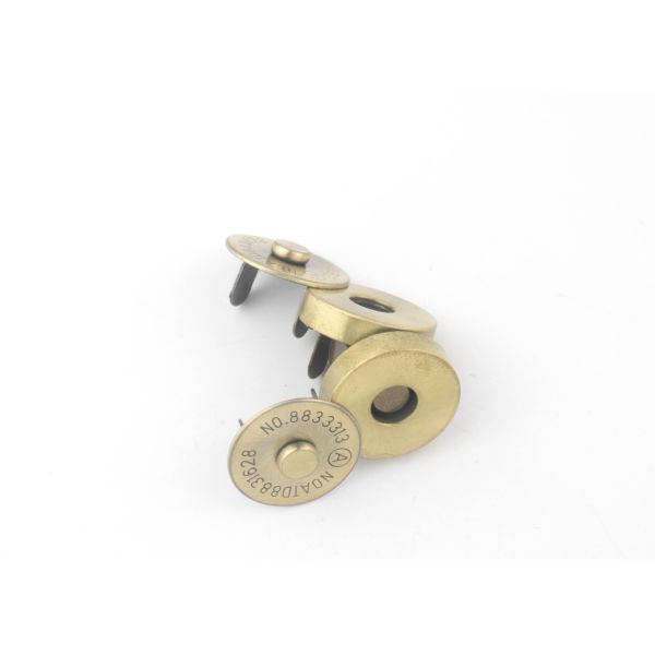 Bag Fasteners Closures , Magnetic Snap Closures For Bags Brush Anti - Brass