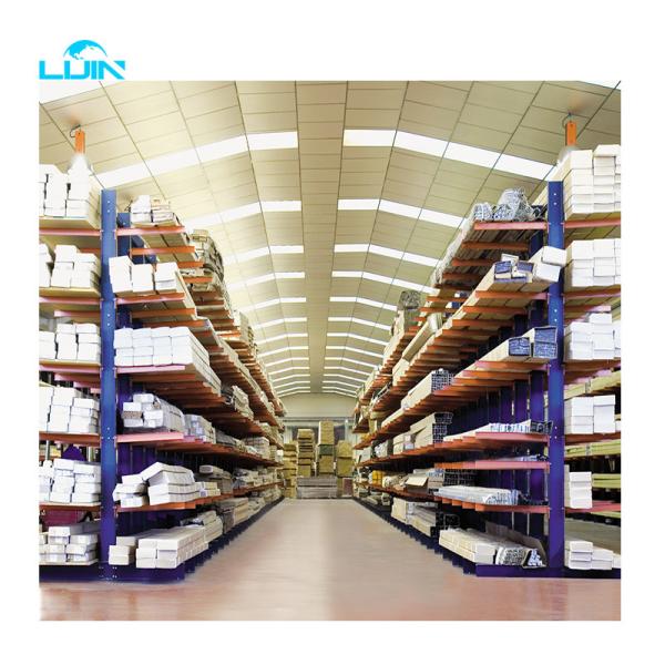 Double Side Metal Lumber Cantilever Steel Rack Warehouse Storage System