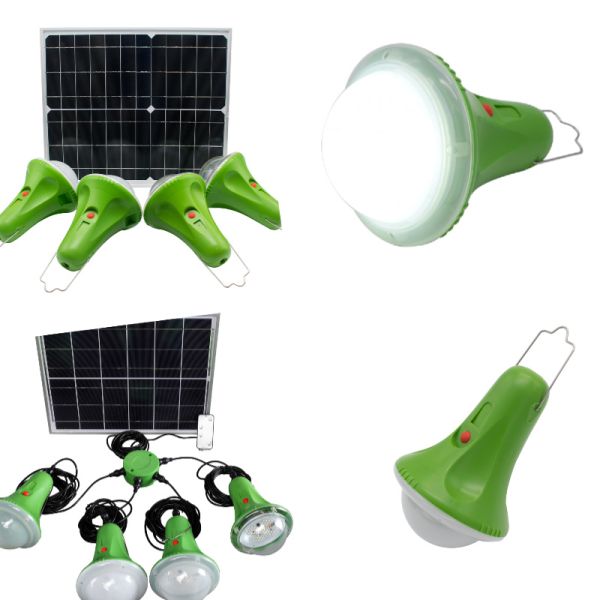 Portable Remote Controller Led Solar Power System 435lum Dimmable
