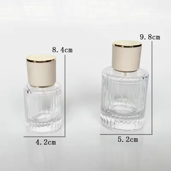 Empty Clear Cylinder Perfume Fragrance Glass Bottle Atomizer Spray Bottle