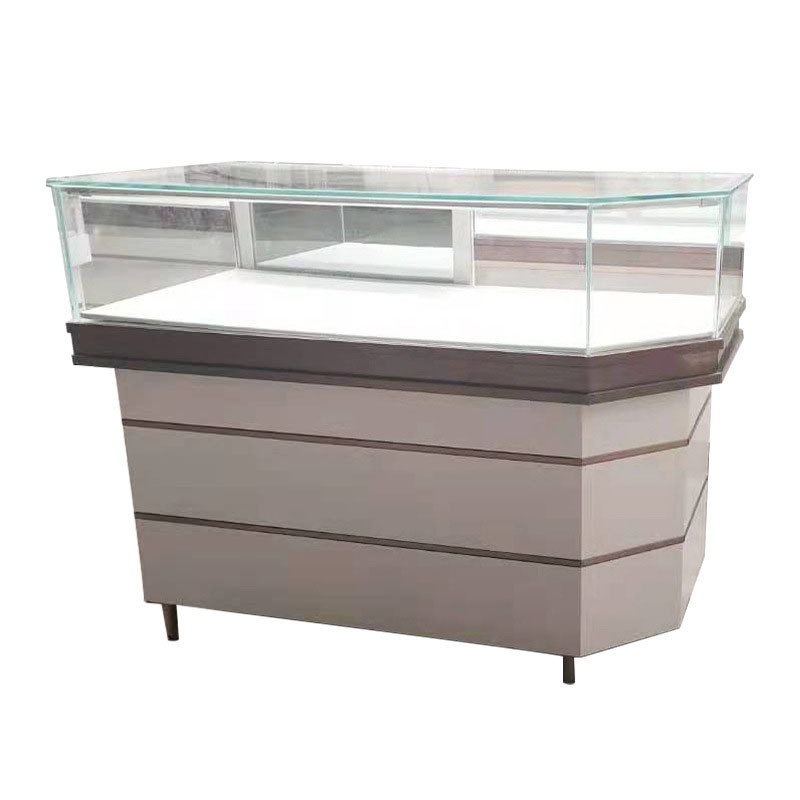 Retail Shops Customized Mirror Jewelry Display Cabinet with Luxury Wood Finish
