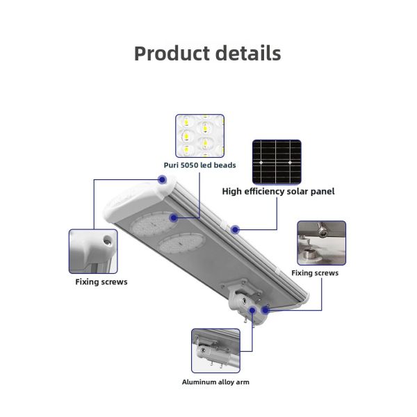 Solar Street Lights Equipped With Solar Power Technology And IP65 Waterproof Design For Sustainable And Durable Lighting