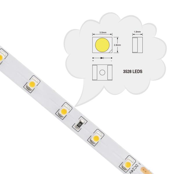 Tiras altas 60LEDs 120LEDs 240LEDs do diodo emissor de luz de CRI95 3528 SMD para prédios de escritórios