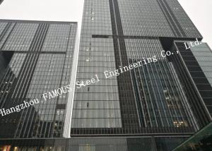 ビジネス モールのための多階の鋼鉄建物を囲む二重ガラスをはめられた層のガラス正面のカーテン
