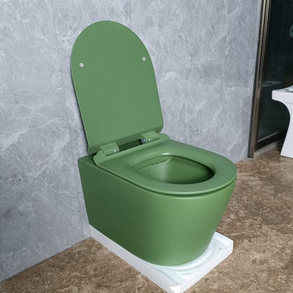 Heated Seat Black Color Hotel Ceramic Wall Mounted Toilet Bowl Bidet Wc Small Smart Toilet