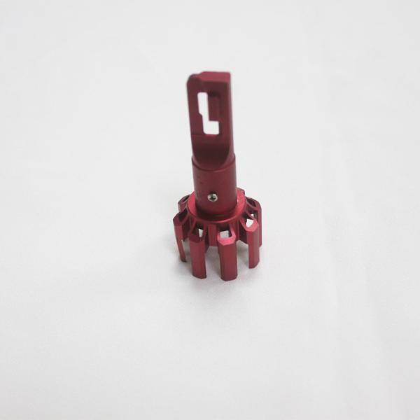 Peças fazendo à máquina de alumínio vermelhas de anodização do CNC