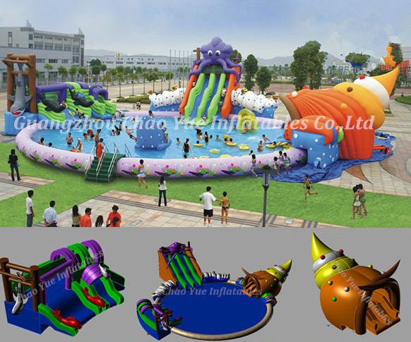 Commercial Grade Curve Inflatable Water Slide for Water Park (CY-M2140)