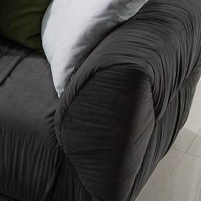 27in litro dão forma ao veludo Grey Couch Living Room Sectional de Sofa Bed Couch 3.6m