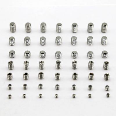 Stainless Steel Socket Set Screws Hexagon Socket Flat Head Set Screws Hexagon Socket Drive Cone Point Screws
