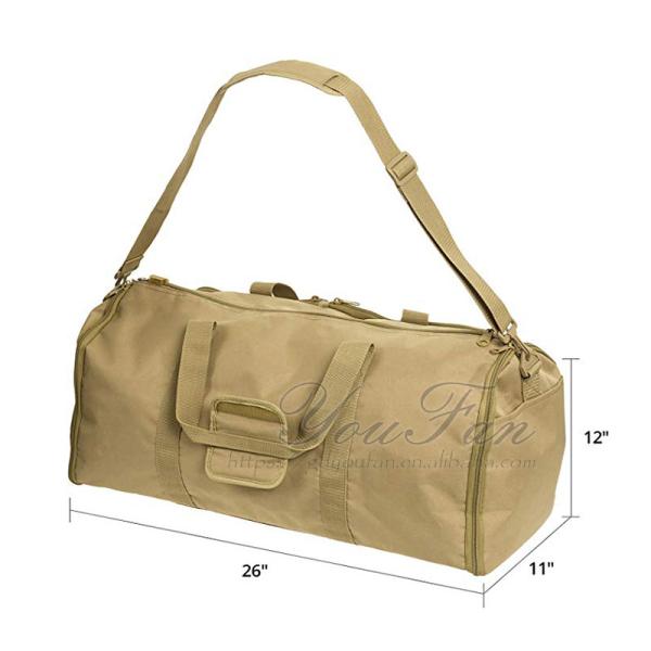 Canvas Material Travel Duffel Bags , Large Capacity Military Duffle Bag