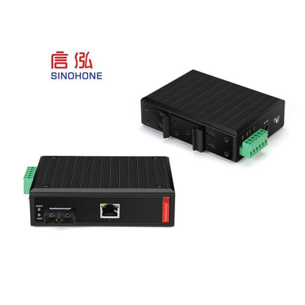 1 SC And 1 LAN Port Industrial Grade IP40 Fiber Optic Ethernet Switch