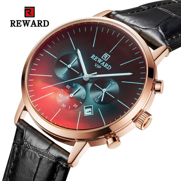 Chinese wholeasale 45mm big dial black leather strap mens metal watches
