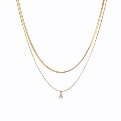 Anniversary 18k Gold Necklace Jewelry Custom Gold Initial Letter Necklace