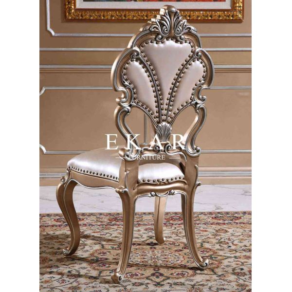 Luxury Dining Room Furniture European Upholstered French Leather Dining Chair LS-A318M-1