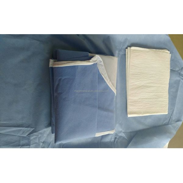 Унисексные стерильные хирургические халаты больничные халаты с устойчивостью к жидкостям хирургические халаты AAMI уровень3