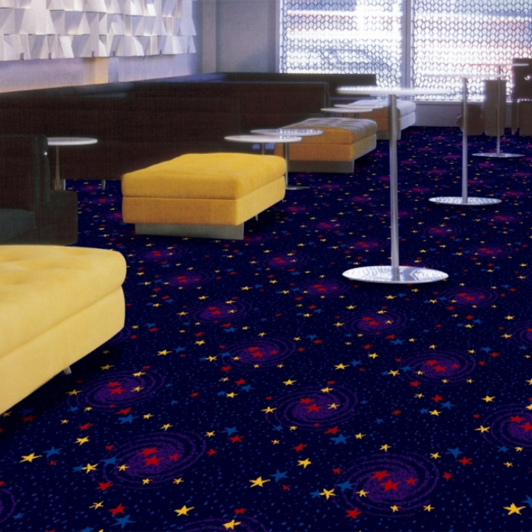16 Colors PVC Commercial Flooring , Polypropylene Wilton Patterned Carpets