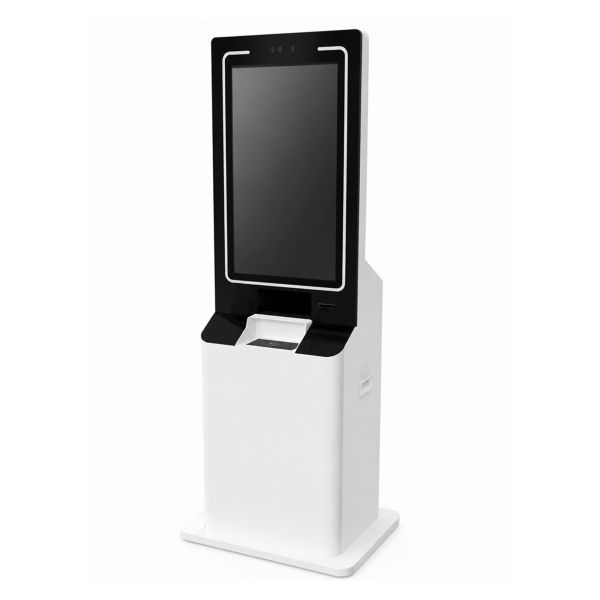 32 Inch Vertical Touch Screen Kiosk Windows I5 Android Dual Lens Camera ID Reader Automated Service Terminal