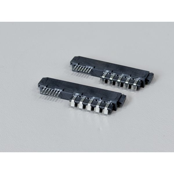 SAS 29P Female PCB Connector with Positioning Peg, Ni/Au/Sn Plated Terminals, 1.27mm Pitch Electronic Terminal Connector for Customization in Server & Automotive Applications