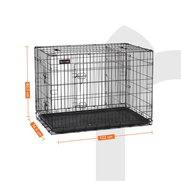 Large Welded Strong Metal Dog Crate Non Toxic Coating Rust Resistant