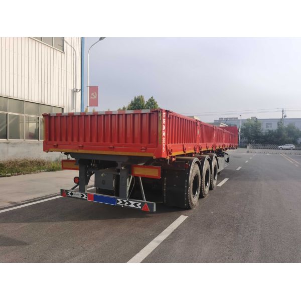 3 Axle Side Tilting Stake Cargo Trailer High Load Bearing Capacity