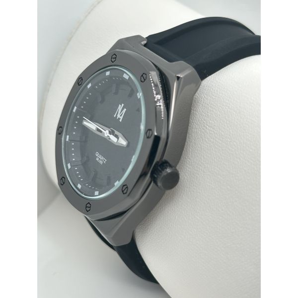 Спортивные и шикарные Силиконовые ремни Часы Черный Диал Модные наручные часы