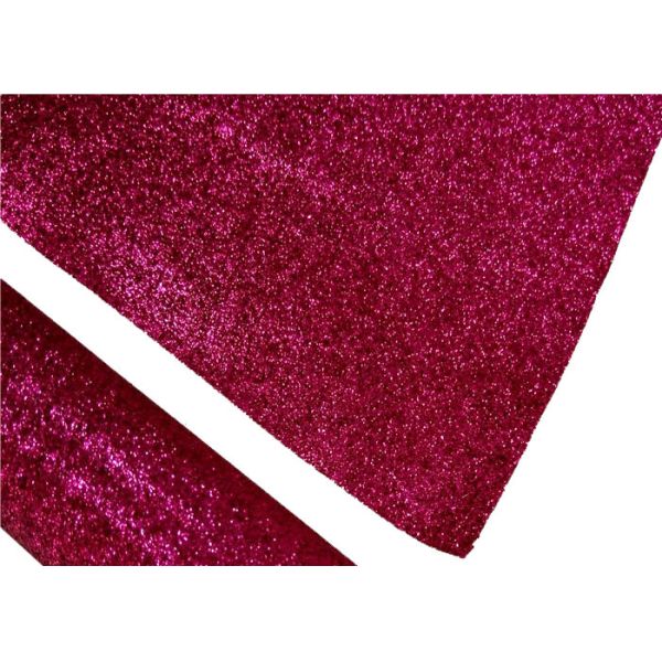 Fuchsia Waterproof Thick Glitter Wallpaper , Kraft Paper Chunky Glitter Wallpaper
