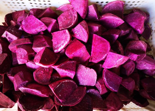 No Rotten IQF Frozen Steamed Sweet Purple Potatoes